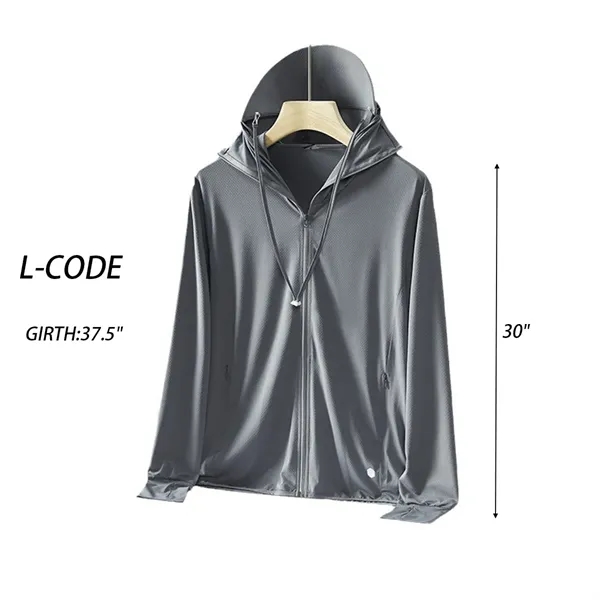 Solid Color Hooded Sun Protective Clothing - Solid Color Hooded Sun Protective Clothing - Image 2 of 2