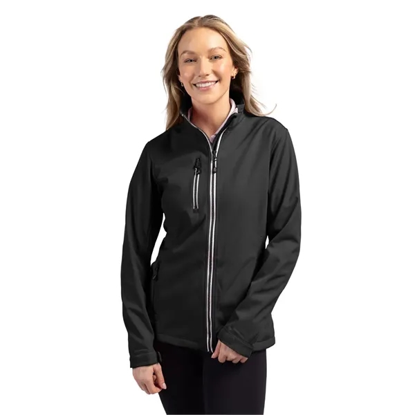 Clique Telemark Eco Stretch Softshell Full Zip Womens Jacket - Clique Telemark Eco Stretch Softshell Full Zip Womens Jacket - Image 10 of 27