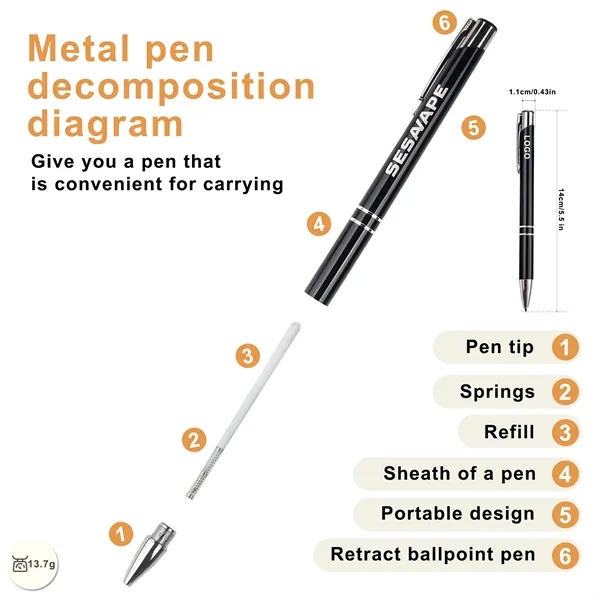 Aluminum Click-Action Ballpoint Pen - Aluminum Click-Action Ballpoint Pen - Image 1 of 5