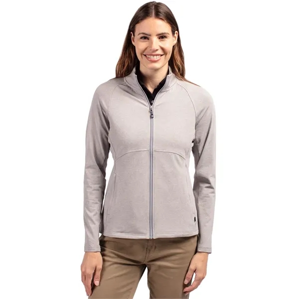 Cutter & Buck Adapt Eco Knit Heather Recycled Womens Full... - Cutter & Buck Adapt Eco Knit Heather Recycled Womens Full... - Image 18 of 19