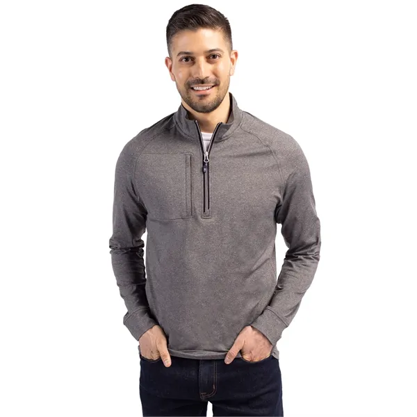 Cutter & Buck Adapt Eco Knit Heather Mens Quarter Zip Pul... - Cutter & Buck Adapt Eco Knit Heather Mens Quarter Zip Pul... - Image 10 of 17