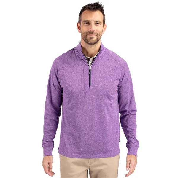 Cutter & Buck Adapt Eco Knit Heather Mens Quarter Zip Pul... - Cutter & Buck Adapt Eco Knit Heather Mens Quarter Zip Pul... - Image 12 of 17
