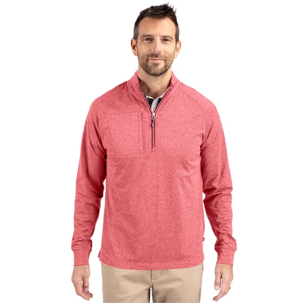 Cutter & Buck Adapt Eco Knit Heather Mens Quarter Zip Pul... - Cutter & Buck Adapt Eco Knit Heather Mens Quarter Zip Pul... - Image 13 of 17