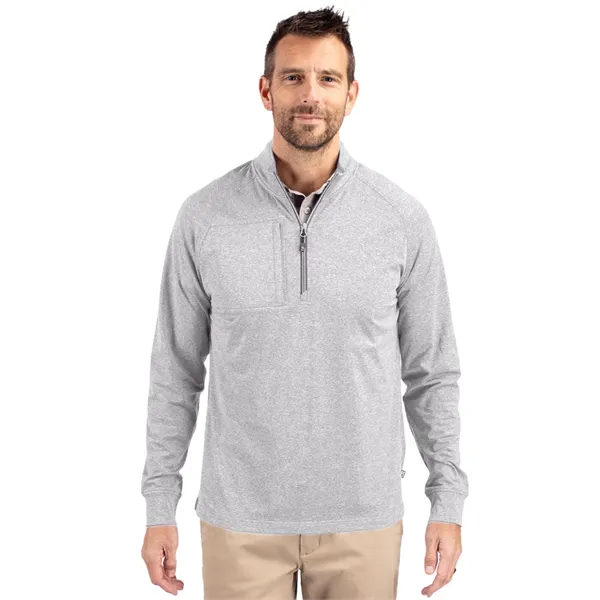 Cutter & Buck Adapt Eco Knit Heather Mens Quarter Zip Pul... - Cutter & Buck Adapt Eco Knit Heather Mens Quarter Zip Pul... - Image 16 of 17