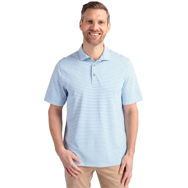 Cutter & Buck Virtue Eco Pique Stripe Recycled Mens Polo - Cutter & Buck Virtue Eco Pique Stripe Recycled Mens Polo - Image 1 of 37