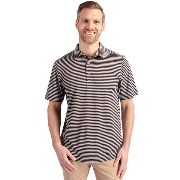 Cutter & Buck Virtue Eco Pique Stripe Recycled Mens Polo - Cutter & Buck Virtue Eco Pique Stripe Recycled Mens Polo - Image 20 of 37