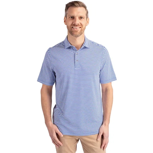 Cutter & Buck Virtue Eco Pique Stripe Recycled Mens Polo - Cutter & Buck Virtue Eco Pique Stripe Recycled Mens Polo - Image 22 of 37