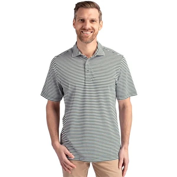 Cutter & Buck Virtue Eco Pique Stripe Recycled Mens Polo - Cutter & Buck Virtue Eco Pique Stripe Recycled Mens Polo - Image 26 of 37