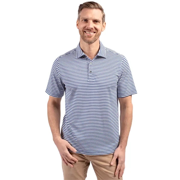 Cutter & Buck Virtue Eco Pique Stripe Recycled Mens Polo - Cutter & Buck Virtue Eco Pique Stripe Recycled Mens Polo - Image 30 of 37