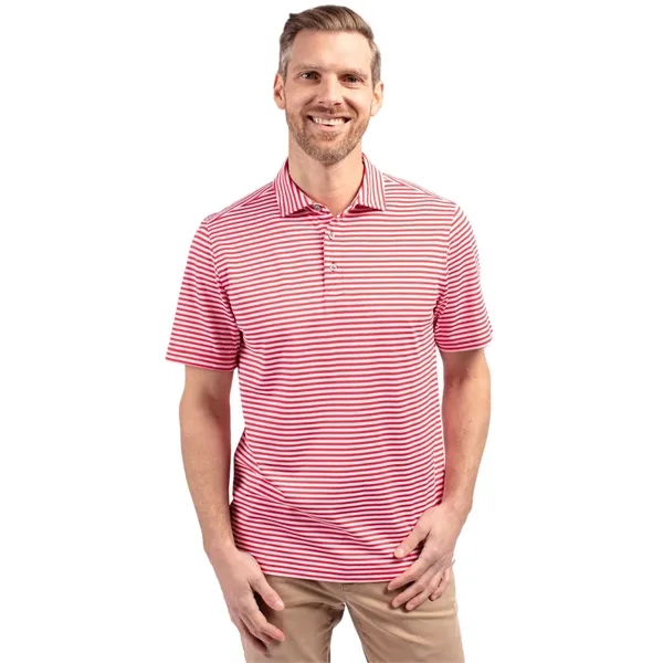 Cutter & Buck Virtue Eco Pique Stripe Recycled Mens Polo - Cutter & Buck Virtue Eco Pique Stripe Recycled Mens Polo - Image 32 of 37