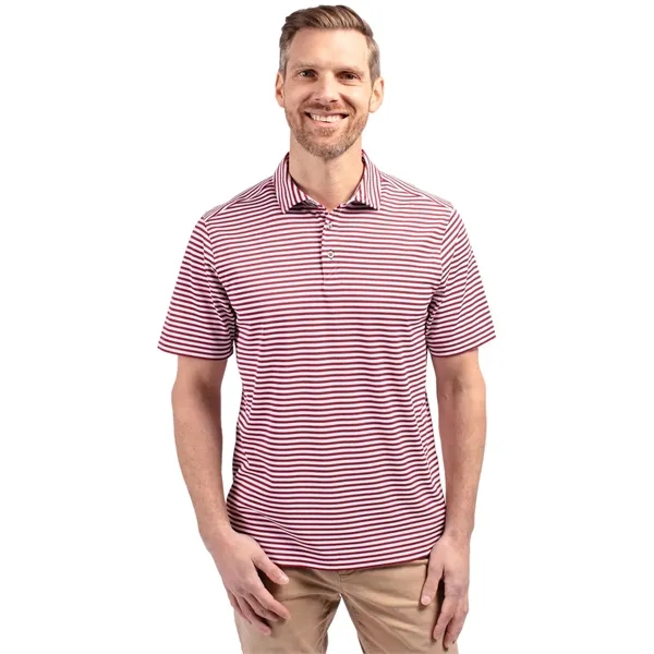 Cutter & Buck Virtue Eco Pique Stripe Recycled Mens Polo - Cutter & Buck Virtue Eco Pique Stripe Recycled Mens Polo - Image 35 of 37