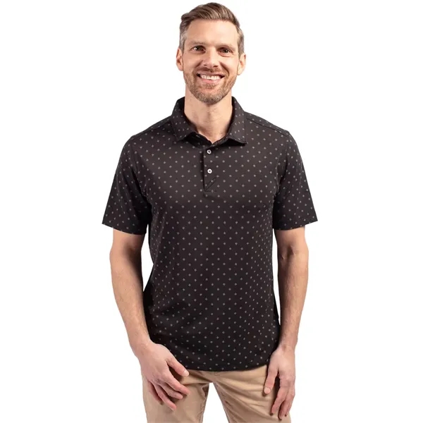 Cutter & Buck Virtue Eco Pique Tile Print Recycled Mens B... - Cutter & Buck Virtue Eco Pique Tile Print Recycled Mens B... - Image 1 of 5