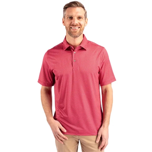 Cutter & Buck Pike Banner Print Stretch Mens Polo - Cutter & Buck Pike Banner Print Stretch Mens Polo - Image 5 of 7