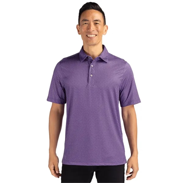 Cutter & Buck Pike Banner Print Stretch Mens Polo - Cutter & Buck Pike Banner Print Stretch Mens Polo - Image 6 of 7