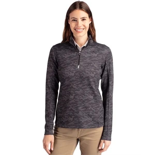 Cutter & Buck Traverse Stretch Eco Camo Print Quarter Zip... - Cutter & Buck Traverse Stretch Eco Camo Print Quarter Zip... - Image 1 of 5
