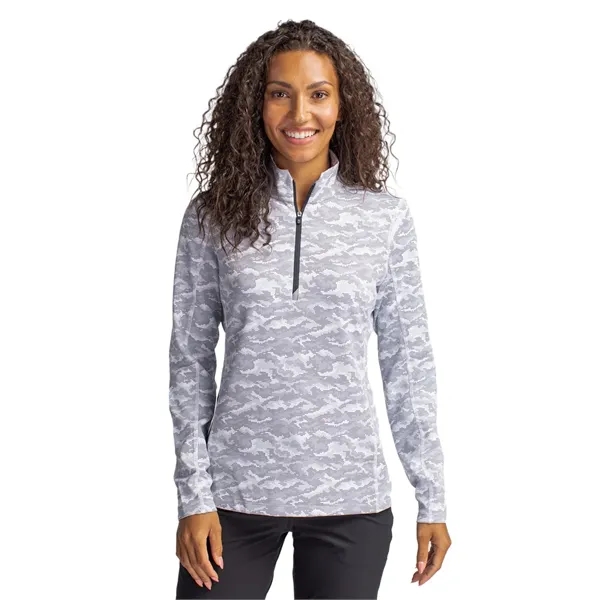 Cutter & Buck Traverse Stretch Eco Camo Print Quarter Zip... - Cutter & Buck Traverse Stretch Eco Camo Print Quarter Zip... - Image 4 of 5