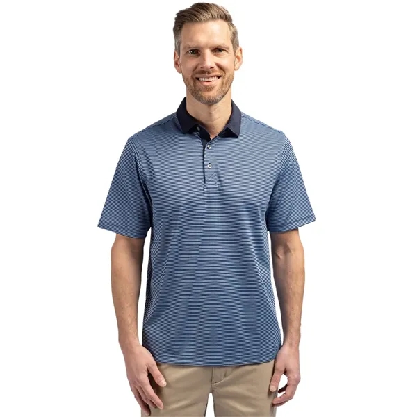 Cutter & Buck Virtue Eco Pique Micro Stripe Recycled Mens... - Cutter & Buck Virtue Eco Pique Micro Stripe Recycled Mens... - Image 1 of 21