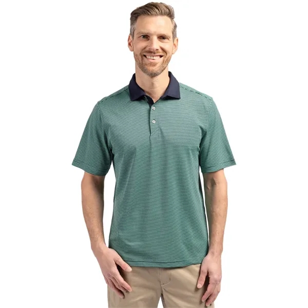 Cutter & Buck Virtue Eco Pique Micro Stripe Recycled Mens... - Cutter & Buck Virtue Eco Pique Micro Stripe Recycled Mens... - Image 15 of 21