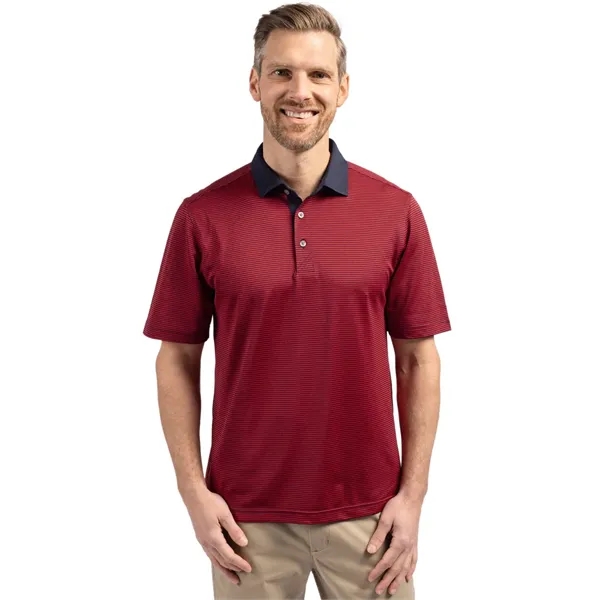 Cutter & Buck Virtue Eco Pique Micro Stripe Recycled Mens... - Cutter & Buck Virtue Eco Pique Micro Stripe Recycled Mens... - Image 20 of 21