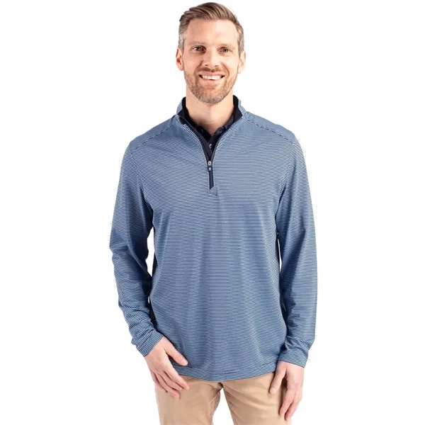 Cutter & Buck Virtue Eco Pique Micro Stripe Recycled Mens... - Cutter & Buck Virtue Eco Pique Micro Stripe Recycled Mens... - Image 1 of 15
