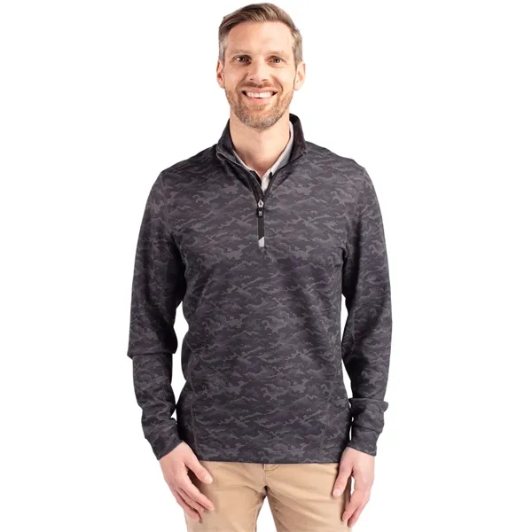 Cutter & Buck Traverse Stretch Eco Camo Print Quarter Zip... - Cutter & Buck Traverse Stretch Eco Camo Print Quarter Zip... - Image 1 of 5
