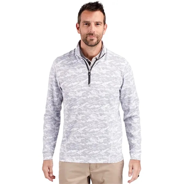 Cutter & Buck Traverse Stretch Eco Camo Print Quarter Zip... - Cutter & Buck Traverse Stretch Eco Camo Print Quarter Zip... - Image 4 of 5
