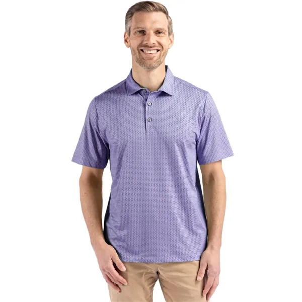 Cutter & Buck Pike Eco Shadow Check Print Recycled Mens Polo - Cutter & Buck Pike Eco Shadow Check Print Recycled Mens Polo - Image 7 of 9