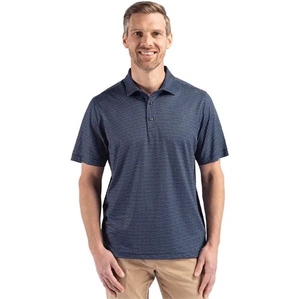 Cutter & Buck Pike Eco Shadow Check Print Recycled Mens Polo - Cutter & Buck Pike Eco Shadow Check Print Recycled Mens Polo - Image 8 of 9