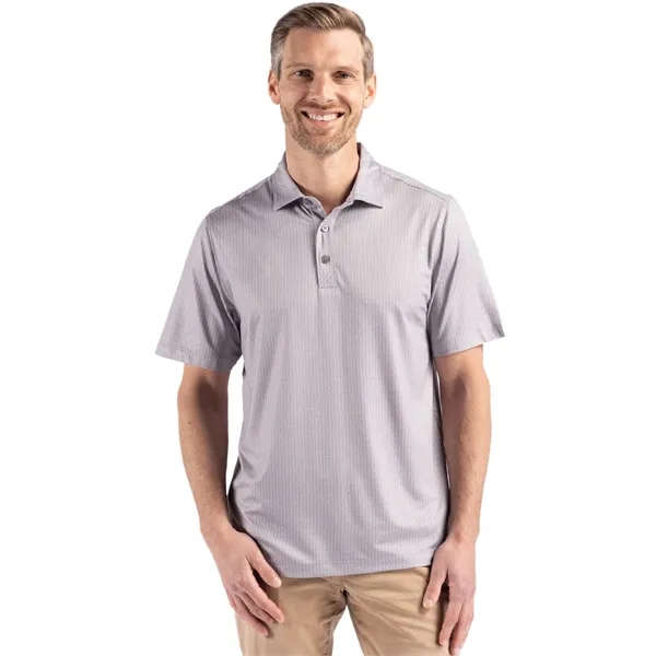 Cutter & Buck Pike Eco Shadow Check Print Recycled Mens Polo - Cutter & Buck Pike Eco Shadow Check Print Recycled Mens Polo - Image 9 of 9