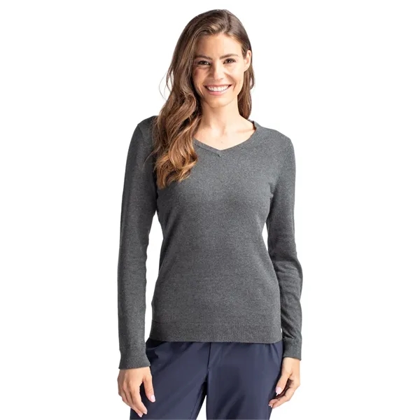Cutter & Buck Lakemont Tri-Blend Womens V-Neck Pullover S... - Cutter & Buck Lakemont Tri-Blend Womens V-Neck Pullover S... - Image 1 of 4