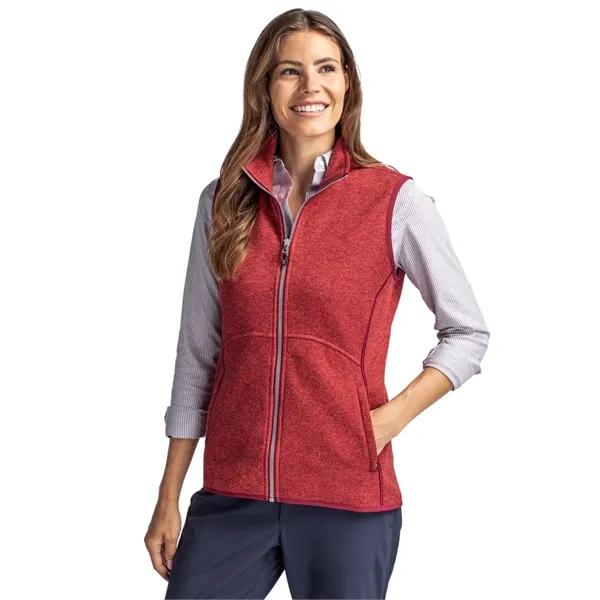 Cutter & Buck Mainsail Sweater Knit Womens Full Zip Vest - Cutter & Buck Mainsail Sweater Knit Womens Full Zip Vest - Image 5 of 7