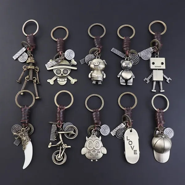 360 Degree Rotating House-Shaped Metal Keychain - 360 Degree Rotating House-Shaped Metal Keychain - Image 9 of 9