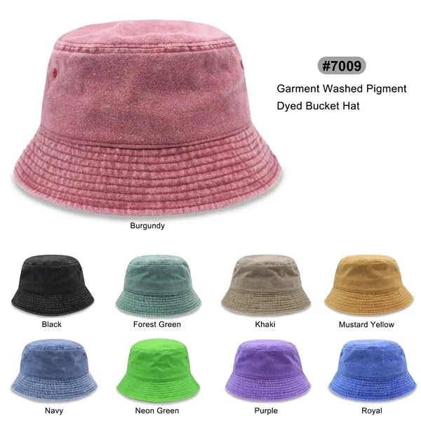 Vintage Garment Washed Pigment Dyed Bucket Hat - Vintage Garment Washed Pigment Dyed Bucket Hat - Image 0 of 9