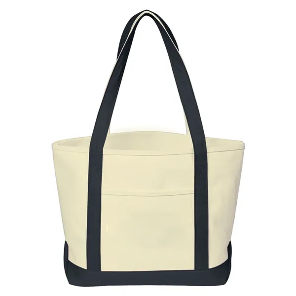 Canvas Tote Bag Bulk with Outer Pocket - Canvas Tote Bag Bulk with Outer Pocket - Image 4 of 7