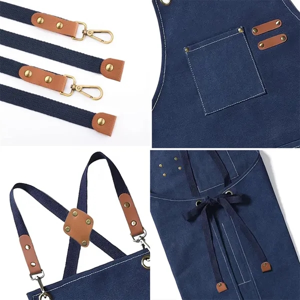 Adult Cotton Canvas Heavy Duty Adjustable Work Apron - Adult Cotton Canvas Heavy Duty Adjustable Work Apron - Image 4 of 6