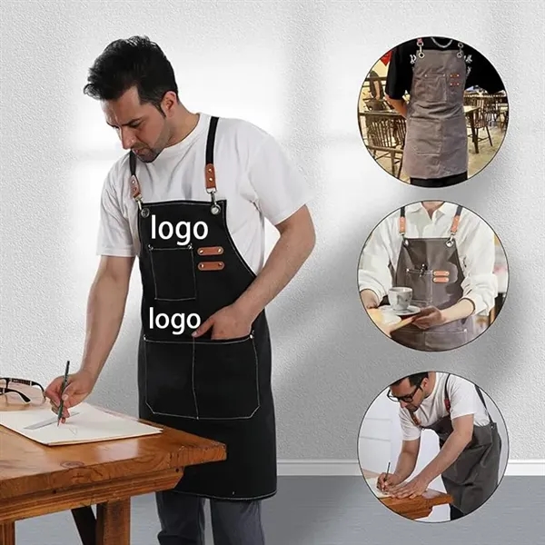 Adult Cotton Canvas Heavy Duty Adjustable Work Apron - Adult Cotton Canvas Heavy Duty Adjustable Work Apron - Image 6 of 6
