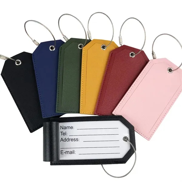 Custom Label leather luggage Tag - Custom Label leather luggage Tag - Image 1 of 9