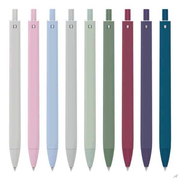 Solid Color Retractable Straight Ballpoint Pen - Solid Color Retractable Straight Ballpoint Pen - Image 0 of 18