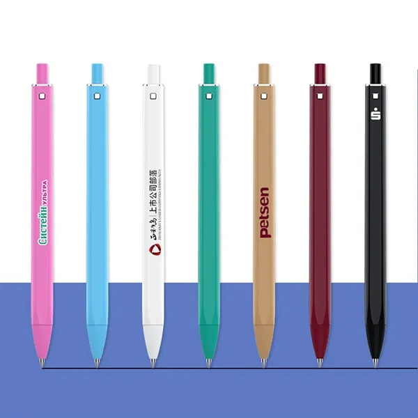 Solid Color Retractable Straight Ballpoint Pen - Solid Color Retractable Straight Ballpoint Pen - Image 1 of 18