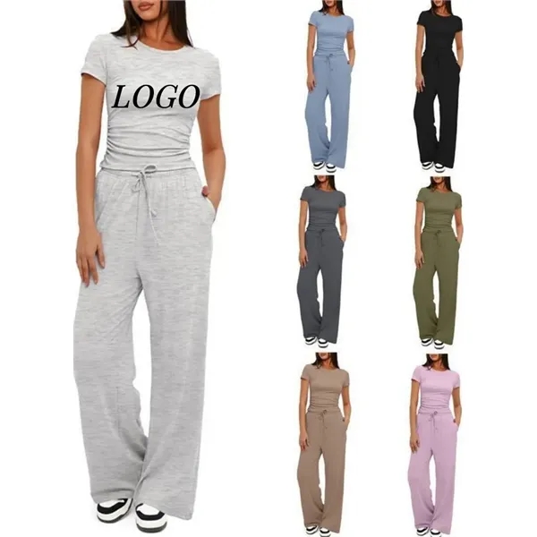 Women's 2 Piece Outfits Lounge Sets - Women's 2 Piece Outfits Lounge Sets - Image 0 of 10