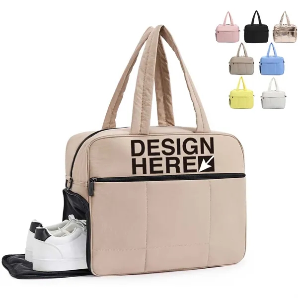 Travel Tote Bag for Women Quilted Puffer - Travel Tote Bag for Women Quilted Puffer - Image 0 of 3