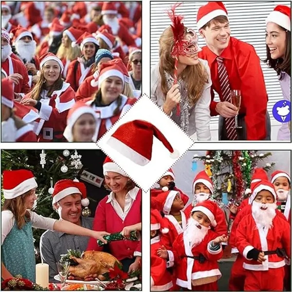 Comfortable Classic Santa Hats For Adults - Comfortable Classic Santa Hats For Adults - Image 2 of 2