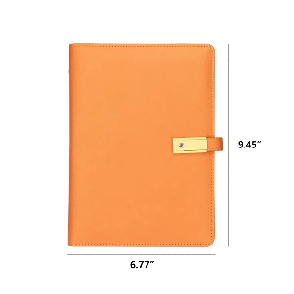 Pu Leather Notebook With 8000Mah Power Bank 32Gb Usb Drive - Pu Leather Notebook With 8000Mah Power Bank 32Gb Usb Drive - Image 1 of 2