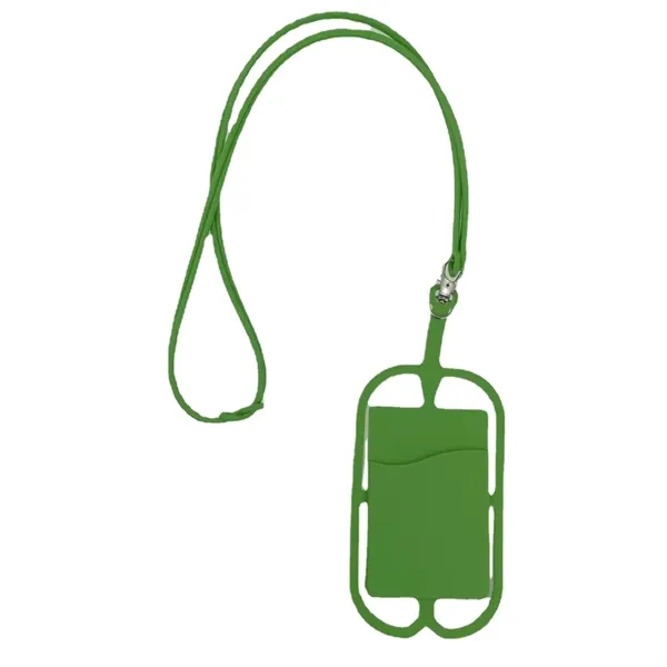 Silicone Lanyards with Phone Holder and Wallet - Silicone Lanyards with Phone Holder and Wallet - Image 2 of 4