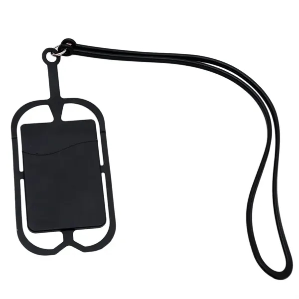 Silicone Lanyards with Phone Holder and Wallet - Silicone Lanyards with Phone Holder and Wallet - Image 3 of 4