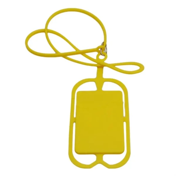 Silicone Lanyards with Phone Holder and Wallet - Silicone Lanyards with Phone Holder and Wallet - Image 4 of 4