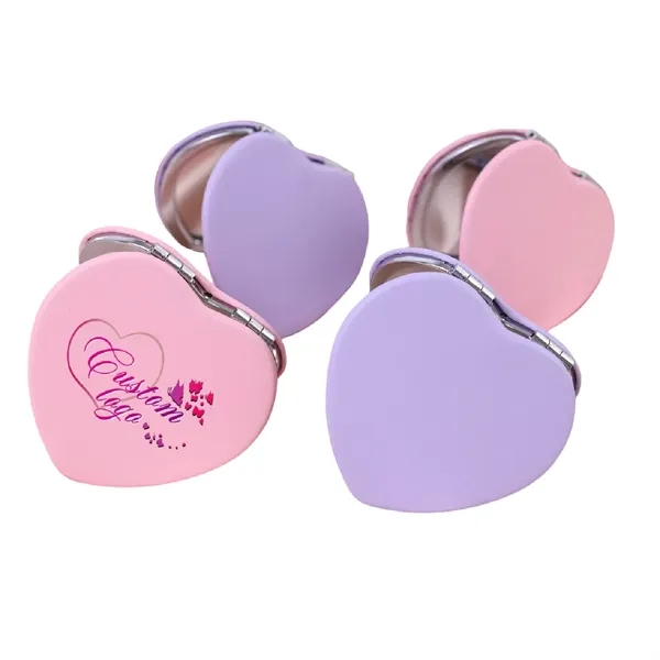 Heart Shape Folding Compact Mirror - Heart Shape Folding Compact Mirror - Image 3 of 4