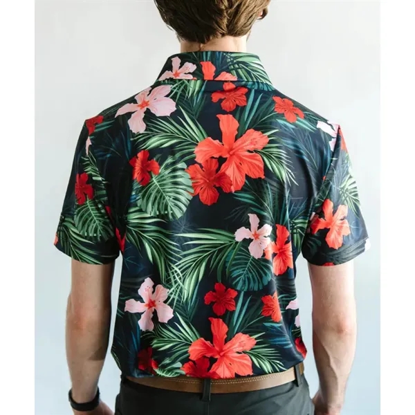 YATTA Golf® Blossom moisture wicking Golf Polo Shirt - YATTA Golf® Blossom moisture wicking Golf Polo Shirt - Image 5 of 11