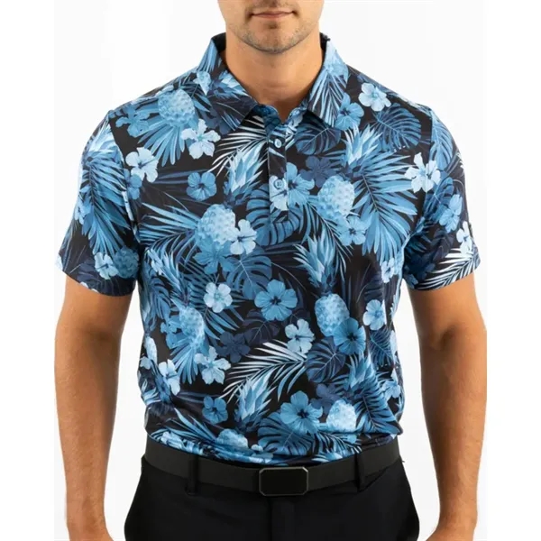 YATTA Golf® Blossom moisture wicking Golf Polo Shirt - YATTA Golf® Blossom moisture wicking Golf Polo Shirt - Image 2 of 11