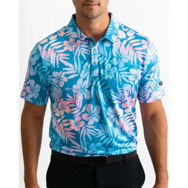 YATTA Golf® Blossom moisture wicking Golf Polo Shirt - YATTA Golf® Blossom moisture wicking Golf Polo Shirt - Image 3 of 11
